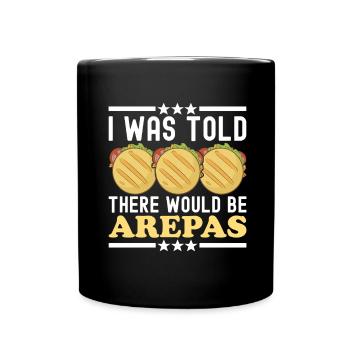 Venezolanische Arepas - Tasse einfarbig - Schwarz - Vorne