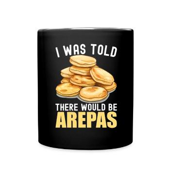 Venezolanische Arepas - Tasse einfarbig - Schwarz - Vorne