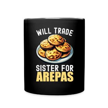 Venezolanische Arepas - Tasse einfarbig - Schwarz - Vorne