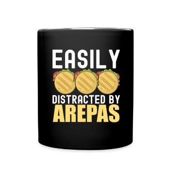 Venezolanische Arepas - Tasse einfarbig - Schwarz - Vorne