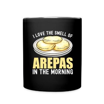 Venezolanische Arepas - Tasse einfarbig - Schwarz - Vorne