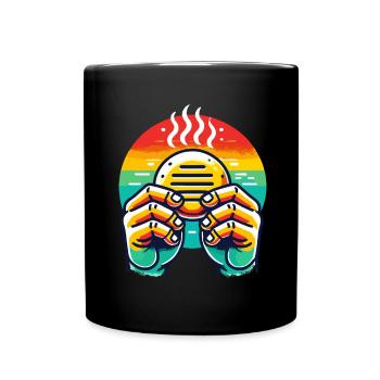 Venezolanische Arepas - Tasse einfarbig - Schwarz - Vorne