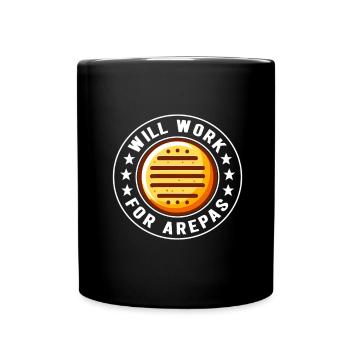 Venezolanische Arepas - Tasse einfarbig - Schwarz - Vorne