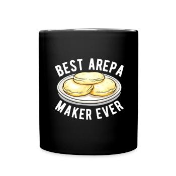 Venezolanische Arepas - Tasse einfarbig - Schwarz - Vorne