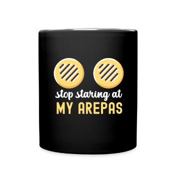 Venezolanische Arepas - Tasse einfarbig - Schwarz - Vorne
