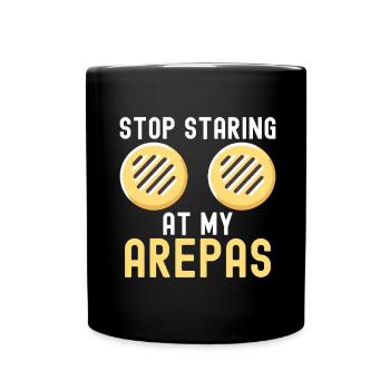 Venezolanische Arepas - Tasse einfarbig - Schwarz - Vorne