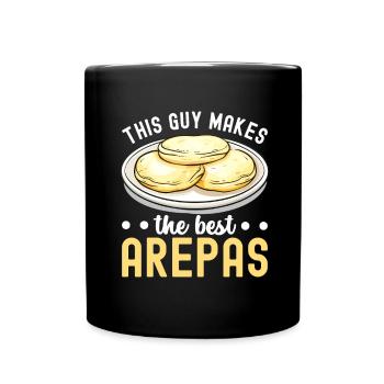 Venezolanische Arepas - Tasse einfarbig - Schwarz - Vorne