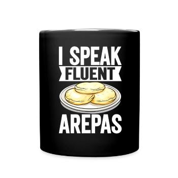 Venezolanische Arepas - Tasse einfarbig - Schwarz - Vorne