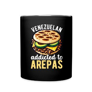 Venezolanische Arepas - Tasse einfarbig - Schwarz - Vorne
