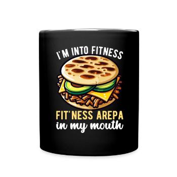 Venezolanische Arepas - Tasse einfarbig - Schwarz - Vorne