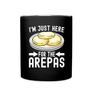 Venezolanische Arepas - Tasse einfarbig - Schwarz - Vorne