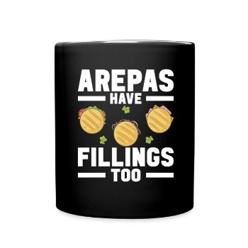 Venezolanische Arepas - Tasse einfarbig - Schwarz - Vorne
