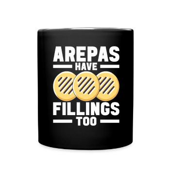 Venezolanische Arepas - Tasse einfarbig - Schwarz - Vorne