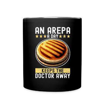 Venezolanische Arepas - Tasse einfarbig - Schwarz - Vorne