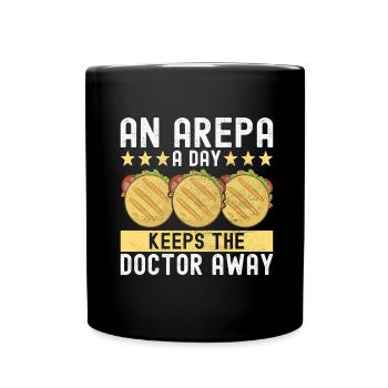 Venezolanische Arepas - Tasse einfarbig - Schwarz - Vorne