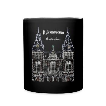 Amsterdam Rijksmuseum, Niederlande, Handzeichnung - Tasse einfarbig - Schwarz - Vorne