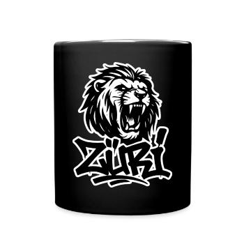Zürich Graffiti Löwe - Tasse einfarbig - Schwarz - Vorne