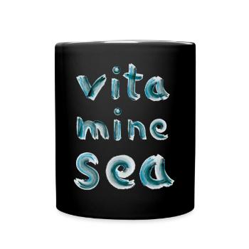Vitamine Sea - Tasse einfarbig - Schwarz - Vorne