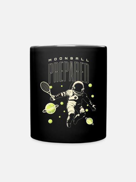 Tennis Moon Ball Player Shirt - Full Colour Mug - black