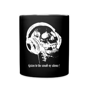 Sound of silence white - Tasse einfarbig - Schwarz - Vorne