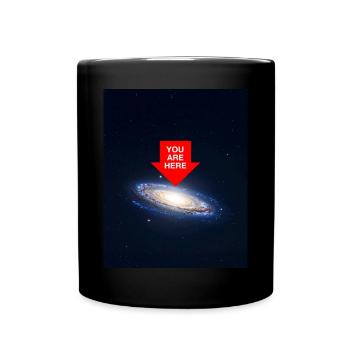 You Are Here Galaxy Galaxie - Full Colour Mug - black - Front