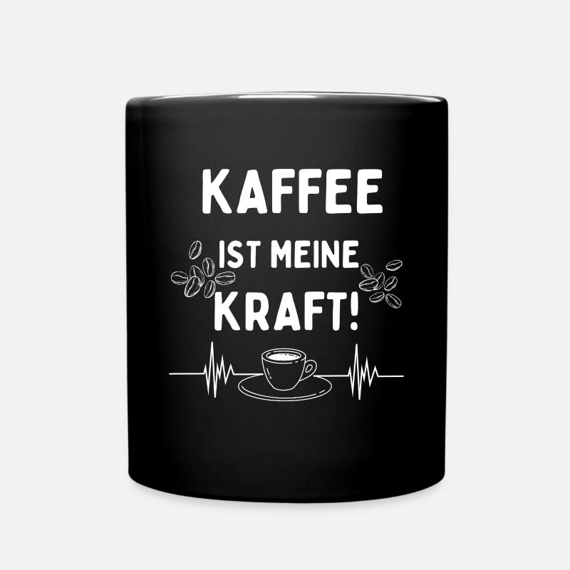 Coffee is my power – Coffee Motivation Design - Full Colour Mug - black