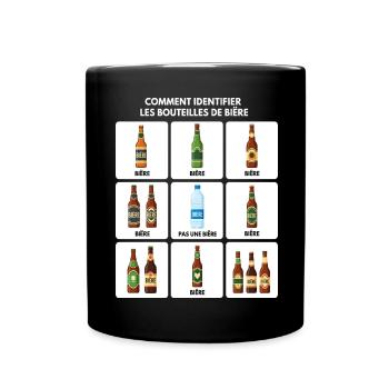 Bier-Identifizierungs-Guide - Tasse einfarbig - Schwarz - Vorne