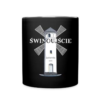 Świnoujście, Usedom Drawing Lighthouse, Poland - Full Colour Mug - black - Front