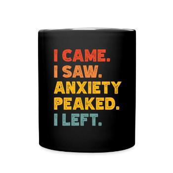 Angststörung Anxiety disorder - Tasse einfarbig - Schwarz - Vorne