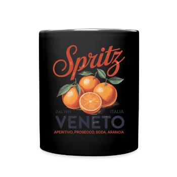 Aperitivo au coucher du soleil - Mug uni - noir - Devant