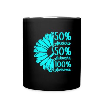 Angststörung Anxiety disorder - Tasse einfarbig - Schwarz - Vorne
