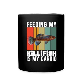 Killifish Oeuf Tooth Donut Aquarium - Mug uni - noir - Devant