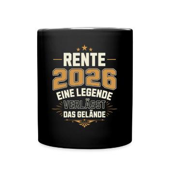 Pension 2026 Pensioner Pensioner Legend Retirement - Full Colour Mug - black - Front
