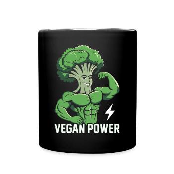 Vegan Power - Full Colour Mug - black - Front