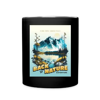 Pêche : Back to Nature - Mug uni - noir - Devant