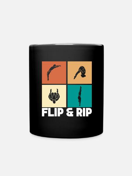 Kunstspringen Turmspringer Sprungbrett - Tasse einfarbig - Schwarz