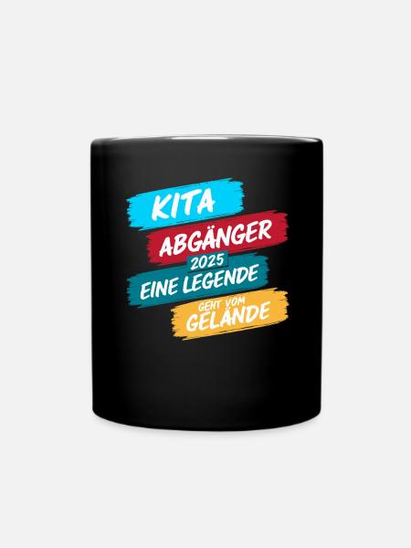 Daycare Leavers 2025 School Enrollment Schoolchild - Full Colour Mug - black
