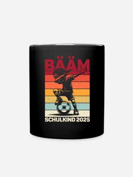 Einschulung Schulanfang Jungen Schulkind 2025 - Tasse einfarbig - Schwarz