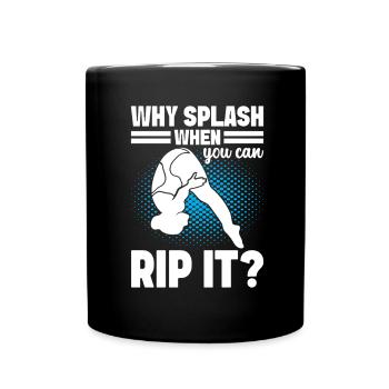 Diving diving board - Full Colour Mug - black - Front