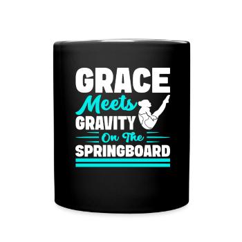 Diving diving board - Full Colour Mug - black - Front