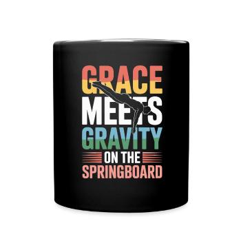 Diving diving board - Full Colour Mug - black - Front