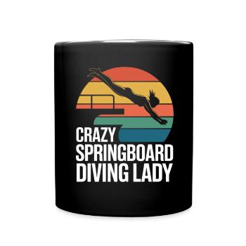 Kunstspringen Turmspringer Sprungbrett - Tasse einfarbig - Schwarz - Vorne