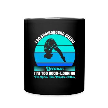 Diving diving board - Full Colour Mug - black - Front