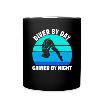 Diving diving board - Full Colour Mug - black - Front