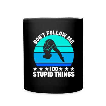 Diving diving board - Full Colour Mug - black - Front