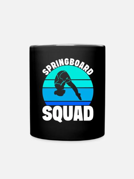 Kunstspringen Turmspringer Sprungbrett - Tasse einfarbig - Schwarz