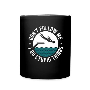 Diving diving board - Full Colour Mug - black - Front