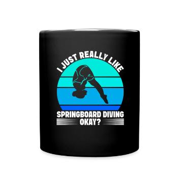 Diving diving board - Full Colour Mug - black - Front