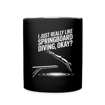 Diving diving board - Full Colour Mug - black - Front