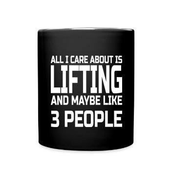 Care about lifting - Full Colour Mug - black - Front